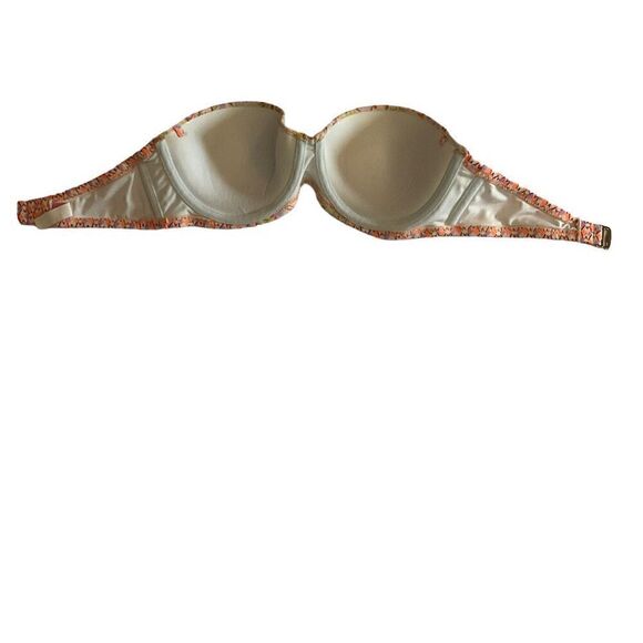 Victoria’s Secret Swim Top Hook Back Closure Orange Purple Green Paisley 32D - Picture 6 of 10